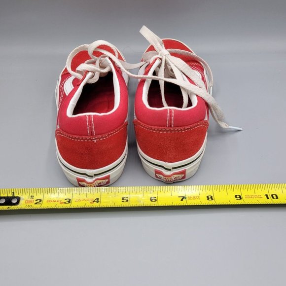 VANS Off the Wall Pre-owned Red Suede Tie Sneakers - sz. 2 - Picture 10 of 11